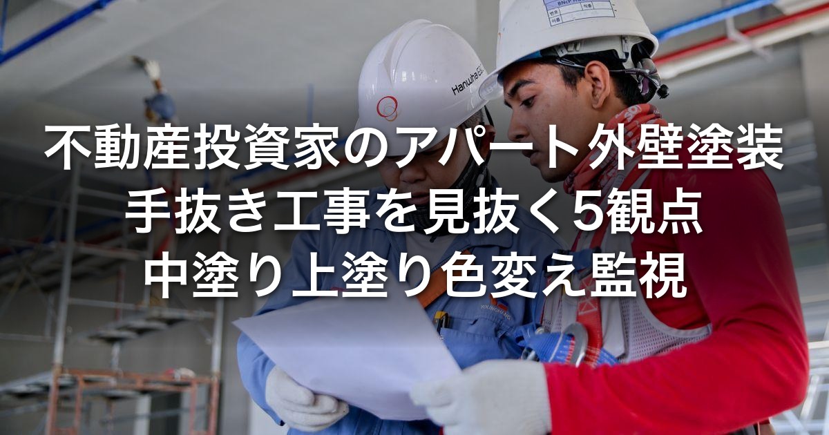 不動産投資家のアパート外壁塗装